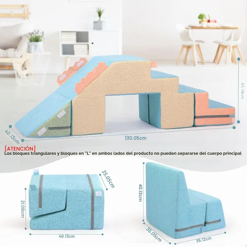 Miniatura 3 de Asweets 4 en 1 bloques de espuma para escalar para niños pequeños, juguetes de escalada y gateo suaves para interiores para la creatividad e