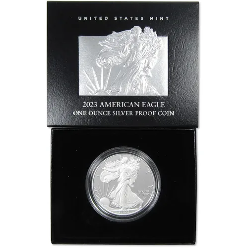 Miniatura 4 de 2023 W American Silver Eagle Bullion Proof $1 Moneda OGP COA SKU: OPC99