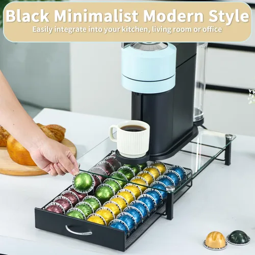 Miniatura 6 de Soporte para cápsulas de café con capacidad para Nespresso Vertuoline, Casual, Negro