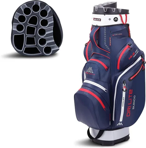 Big Max Dri Lite Silencio 2 - Bolsa impermeable para carrito de golf con protector de 14 vías para club de golf con parte superior, bolsillos con