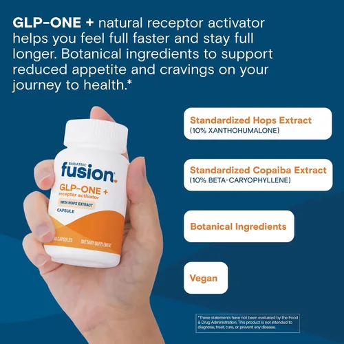 Miniatura 5 de Bariatric Fusion GLP-1 Plus GLP activa receptores para sentirse lleno más rápido y más tiempo* Suplemento natural con copaiba y extracto