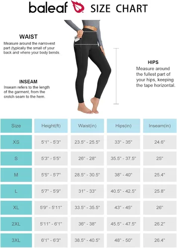 Miniatura 6 de BALEAF - Leggings de yoga suaves de cintura alta 78 para mujer con bolsillos profundos, pantalones de entrenamiento elásticos cepillados a prueba