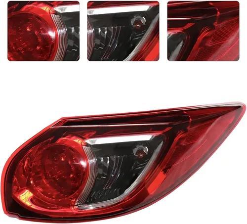 Miniatura 2 de Para 2013 2014 2015 2016 Mazda CX-5 derecha lado del pasajero halógeno luz trasera roja carcasa roja y lente humo