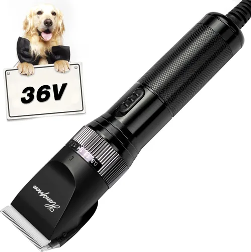Miniatura 11 de Cortapelos de aseo para perros de alta potencia para abrigos gruesos y pesados, de bajo ruido, recortadora de mascotas profesional con peines de Gris