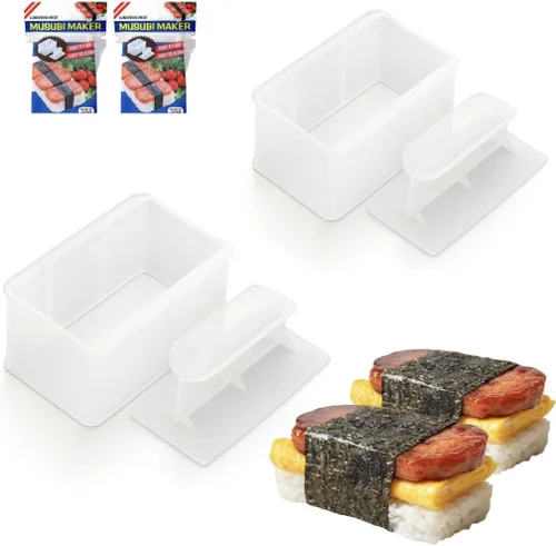Miniatura 5 de Molde japonés para hacer musubi, fabricado en Japón, prensa de arroz hawaiano Musubi para almuerzo, sushi de carne, molde de arroz de sushi onigiri
