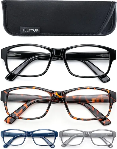 Miniatura 11 de HEEYYOK Gafas de lectura de 0.5 para hombre, grandes lectores para hombres, anchas, negras, XXL, marco de gran tamaño, lentes de lectura