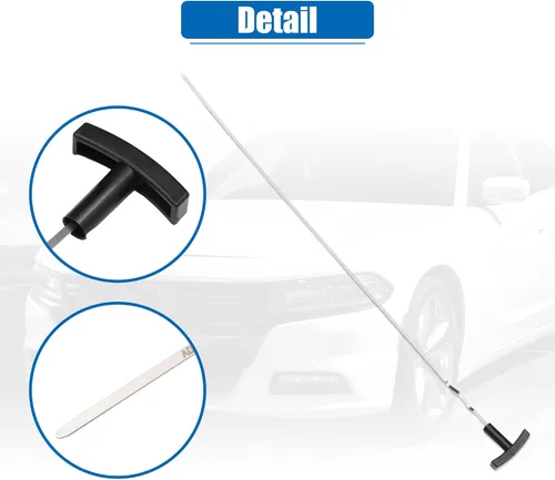 Miniatura 5 de X AUTOHAUX Barra de medición de nivel de aceite del motor para Ford F-250, F-350, F Super Duty 1994-1996, 10182343/03091114, negro