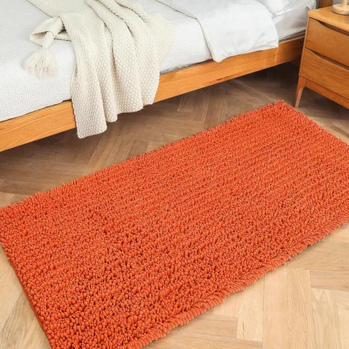Miniatura 72 de FLOLEOPA Alfombras de Baño de Microfibra de Felpa Suave, Alfombras de Baño Absorbentes Antideslizantes Lavables a Máquina, Tapetes de Baño para Beige