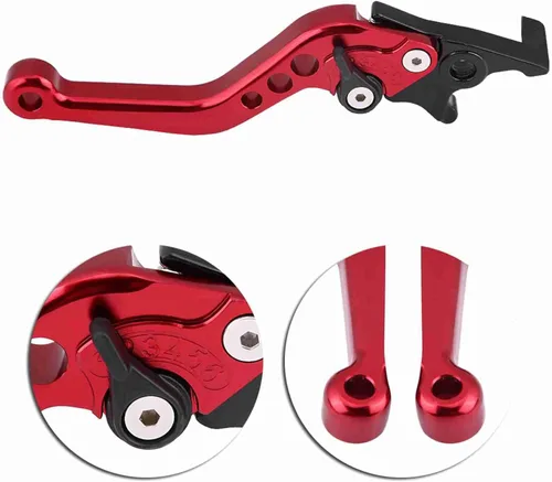 Miniatura 6 de Estink Palanca de freno de disco doble para motocicleta, aleación de aluminio CNC, reemplazo de modificación de scooter de motocicleta, 1 par