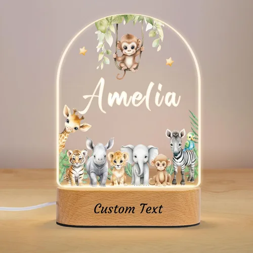 Miniatura 10 de Luz nocturna personalizada para niños pequeños, luz LED con nombre personalizado, baby shower, recién nacido, regalos de cumpleaños para recién