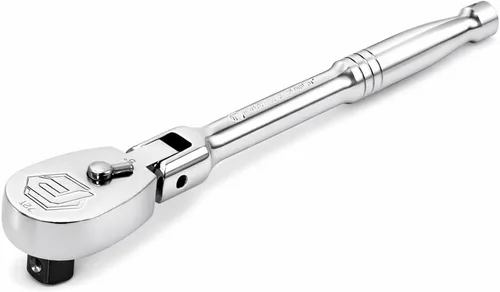 Miniatura 13 de Powerbuilt Trinquete de cabeza giratoria, herramientas manuales de accionamiento de 3/8 pulgadas, giratorio, oscilación de 72 dientes y 5 grados