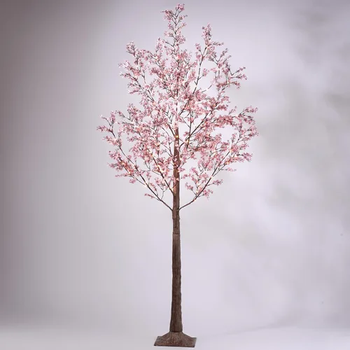 Miniatura 12 de LIGHTSHARE Árbol de Flor de Cerezo Iluminado con LED de 6.5 pies, 208L, blanco cálido, para decorar el jardín del hogar, primavera, verano, boda
