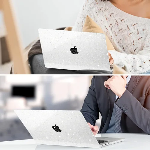 Miniatura 8 de TWOLSKOO Compatible con MacBook Air M4 de 15 pulgadas funda lanzamiento 2025-2023 M4 A3241 M3 A3114 M2 A2941, carcasa rígida de plástico y protector