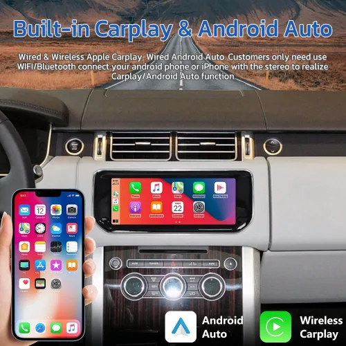Miniatura 4 de Radio de coche Android para 2013 2014 2015 2016 2017 Range Rover L494 L405 Pantalla táctil completa Unidad principal de repuesto GPS Navegación