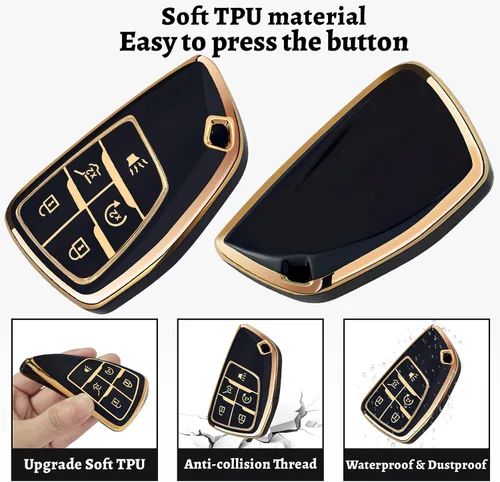 Miniatura 5 de XIYANG TRADE Funda para llavero Chevy con llavero, carcasa de TPU compatible con Chevy Traverse Equinox GMC Silverado Sierra Tahoe Suburban Yukon