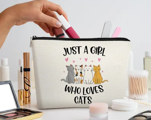 Miniatura 4 de EXUQO FP-BT-HZB-solo una chica-CosmeticBags, Gatos, Bonito y temático