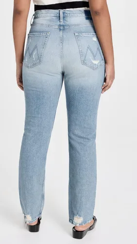 Miniatura 3 de MOTHER Jeans Rider Skimp de talle alto para mujer, Negro