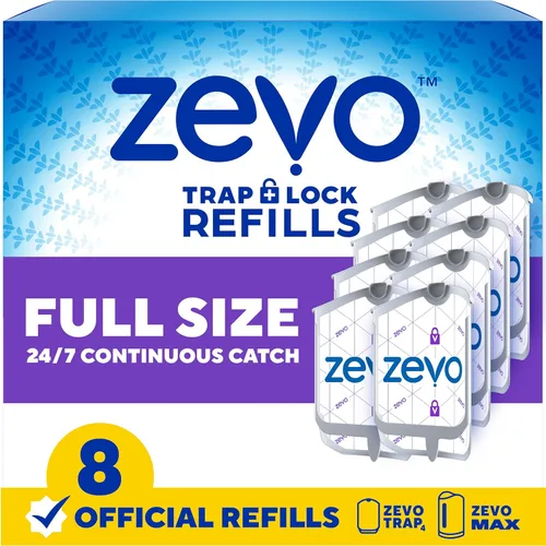 Zevo Cartuchos de Recarga Oficiales para Trampa de Insectos Voladores - Compatible con la Trampa Zevo y la Trampa para Moscas de Interior MAX -