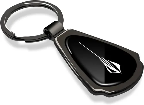 Miniatura 2 de iPick Image for Chevrolet Corvette C8 Stingray Black Dome Metal Teardrop Key Chain