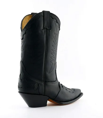 Miniatura 5 de Grinders Arizona HI - Botas de baile unisex de cuero cubano con tacón occidental