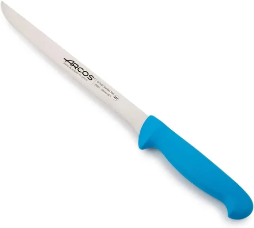 Miniatura 9 de Arcos Cuchillo de filete de acero inoxidable nitrum de 8 pulgadas y hoja de 7.874 in. Cuchillo afilado para filetear carne y pescado. Mango Amarillo