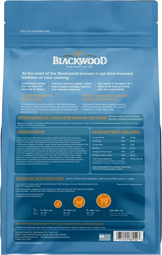 Miniatura 6 de Blackwood Comida para gatos para mascotas fabricada en Estados Unidos [comida seca súper premium para gatos adultos, interiores y mayores], receta