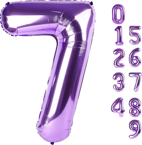 Miniatura 250 de Globos de números de 5 globos de 40 pulgadas, decoraciones de cumpleaños azules para niños y niñas, globos de números azul marino grandes