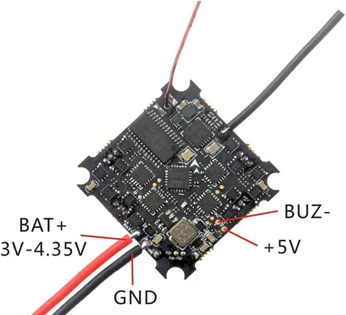 Miniatura 7 de HAPPYMODEL Crazybee F4 Lite 1S Controlador de vuelo integrado 5-8G VTX 4 en 1 ESC compatible con receptor Frsky/Flysky TinyWhoop Mobula6 Racing