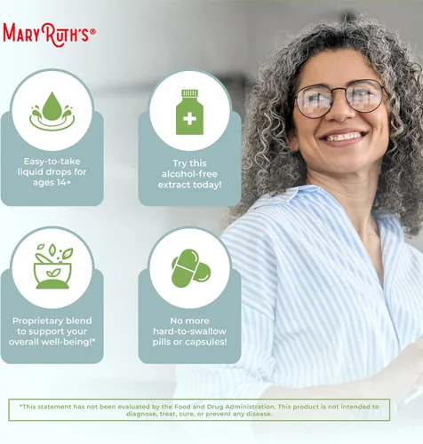 Miniatura 7 de MaryRuth Organics - Suplemento Nootrópico Cerebral Orgánico USDA para Adultos con Ginkgo Biloba y Astragalus Foco y Apoyo Adrenal Gotas