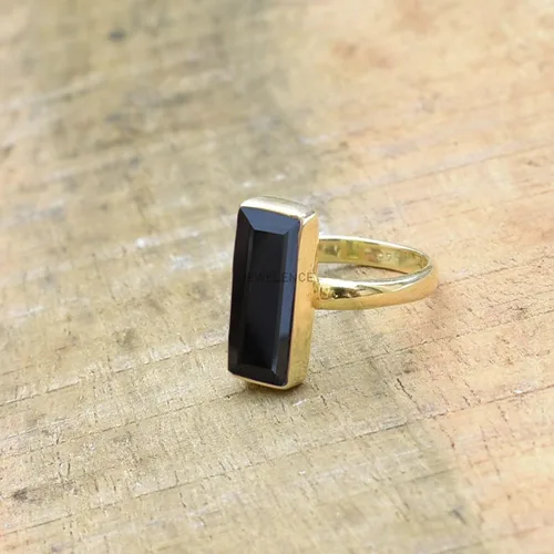 Miniatura 22 de Anillo de plata de ley maciza superpuesta de oro amarillo de 18 quilates para mujer, anillo de compromiso de plata esterlina, juego de bisel