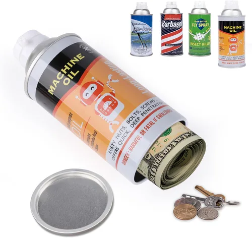 Miniatura 10 de BarGifts Caja Fuerte Oculta Lata de Aerosol Falsa con Compartimento Oculto, Almacenamiento Oculto Mantiene Tus Objetos de Valor Seguros Como Dinero