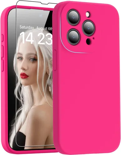 Miniatura 27 de DEENAKIN Funda de silicona compatible con iPhone 12 con protector de pantalla, mejora la protección de la cámara, funda protectora suave y flexible