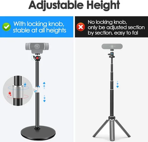 Miniatura 2 de Soporte de trípode para cámara web para escritorio: soporte para cámara web para Logitech Brio C920 C922 C615 C930e - Trípode de escritorio