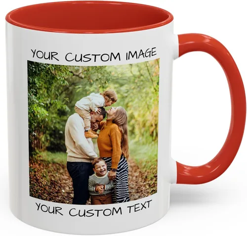 Miniatura 16 de Taza de café personalizada – Taza de cerámica personalizada con foto, texto o logotipo, taza de té Taza personalizada con imagen o mensaje Idea