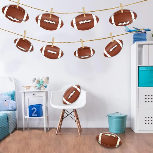 Miniatura 2 de Recorte de fiesta de fútbol, paquete de 22 tableros de anuncios de fútbol, decoración de aula, recortes con puntos de pegamento para decoración