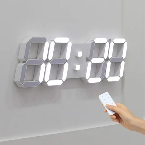 Miniatura 12 de mooas Reloj LED 3D Pure Slim M, reloj digital LED multifunción (calendario, alarma, temperatura)