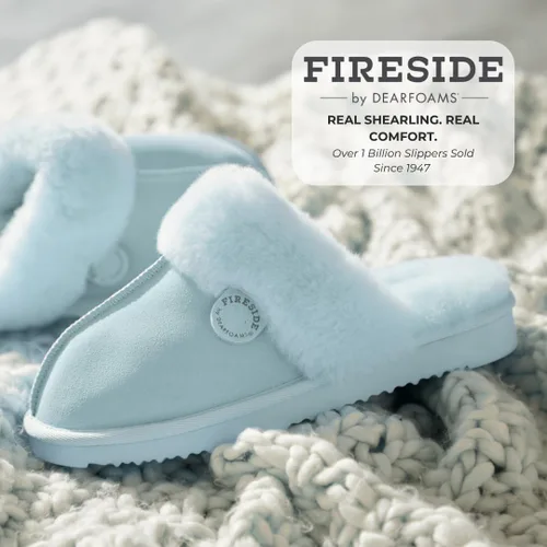 Miniatura 99 de Dearfoams Fireside Sydney Pantuflas anchas de piel de oveja para mujer, para interiores y exteriores