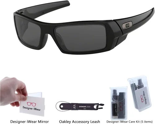 Miniatura 2 de Oakley Gascan OO9014 SunglassesBUNDLE Leash BUNDLE with Designer iWear Care Kit