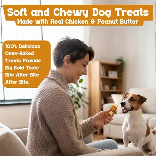 Miniatura 3 de Beefeaters Galletas de mantequilla de maní para perros con pollo real, 13 onzas, horneadas, altas en proteínas y bajas en grasa para perros