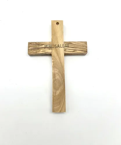 Cruz de pared de madera de olivo de Belén, cruces de madera para colgar en la pared, regalo de cruz de confirmación, regalos de bautismo, cruz de