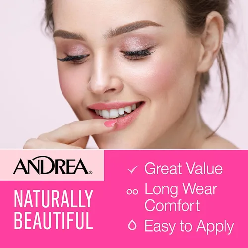 Miniatura 4 de Andrea Paquete múltiple de pestañas postizas con aplicador, 0.827 in, pestañas de aspecto natural para maquillaje de ojos, pestañas postizas