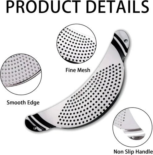 Miniatura 2 de Colador de acero inoxidable, 2 unidades, colador de pasta, colador de alimentos de metal para fideos, frutas, verduras, adecuado para macetas