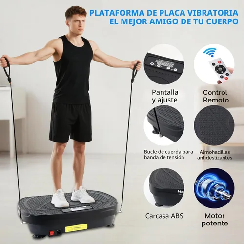 Miniatura 7 de Homesy Vibration Plate Exercise Machine, Vibrating Plate for Lymphatic Drainage, Full Body Shake Platform Board for Home Fitness and Fat Burning