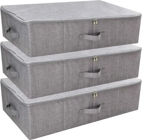 Miniatura 11 de iwill CREATE PRO Contenedores organizadores plegables de almacenamiento para zapatos debajo de la cama con tapa, cesta organizadora de ropa debajo