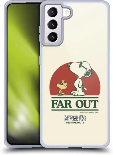 Miniatura 76 de Head Case Designs Funda de gel Woodstock 50th con licencia oficial de Peanuts Snoopy Guitar 1969 [protección de grado militar] compatible