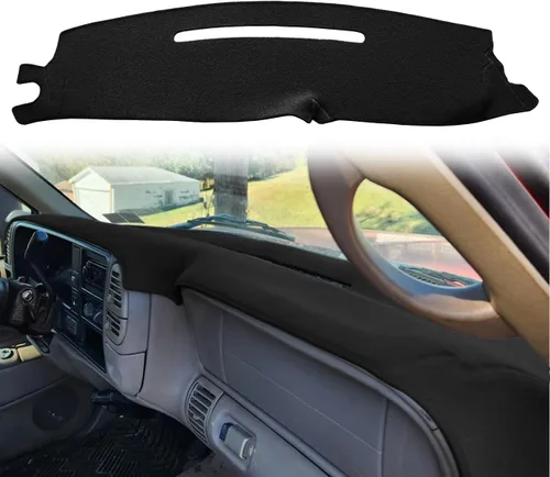 Miniatura 23 de Tapete de Cubierta del Tablero Compatible con GMC Sierra/Chevy Chevrolet Silverado 1999-2006 1500 2500 3500 HD, 2000-2006 GMC Yukon/Yukon XL/Chevy