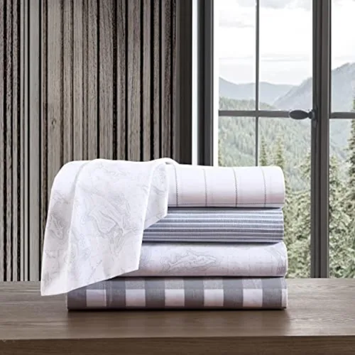 Miniatura 65 de Eddie Bauer - Juego de ropa de cama de percal de algodón, decoración fresca y elegante para el hogar, sábanas de tamaño King