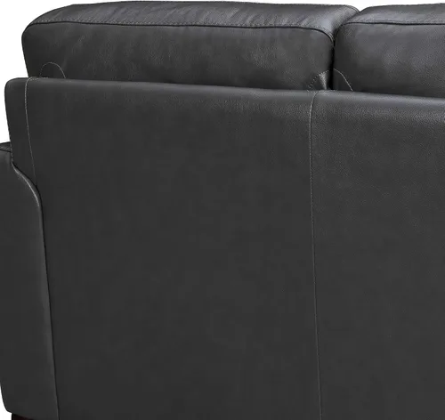 Miniatura 8 de Armen Living Bergen - Sofá cuadrado de cuero genuino de 87 pulgadas, color gris paloma