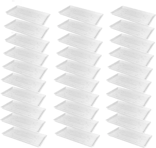 Miniatura 5 de SUNPACK Bandeja de inicio de semillas de plástico resistente de 10 x 20 pulgadas, color negro, 2.5 pulgadas, sin agujeros de drenaje, ideal