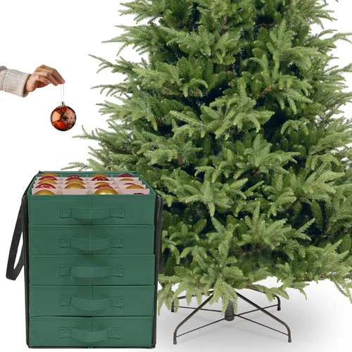 Miniatura 5 de ProPik Cajas de Almacenamiento de Adornos Navideños con Divisores - 5 Bandejas Separadas - Soporte para Adornos - Mantiene 100 Adornos Navideños